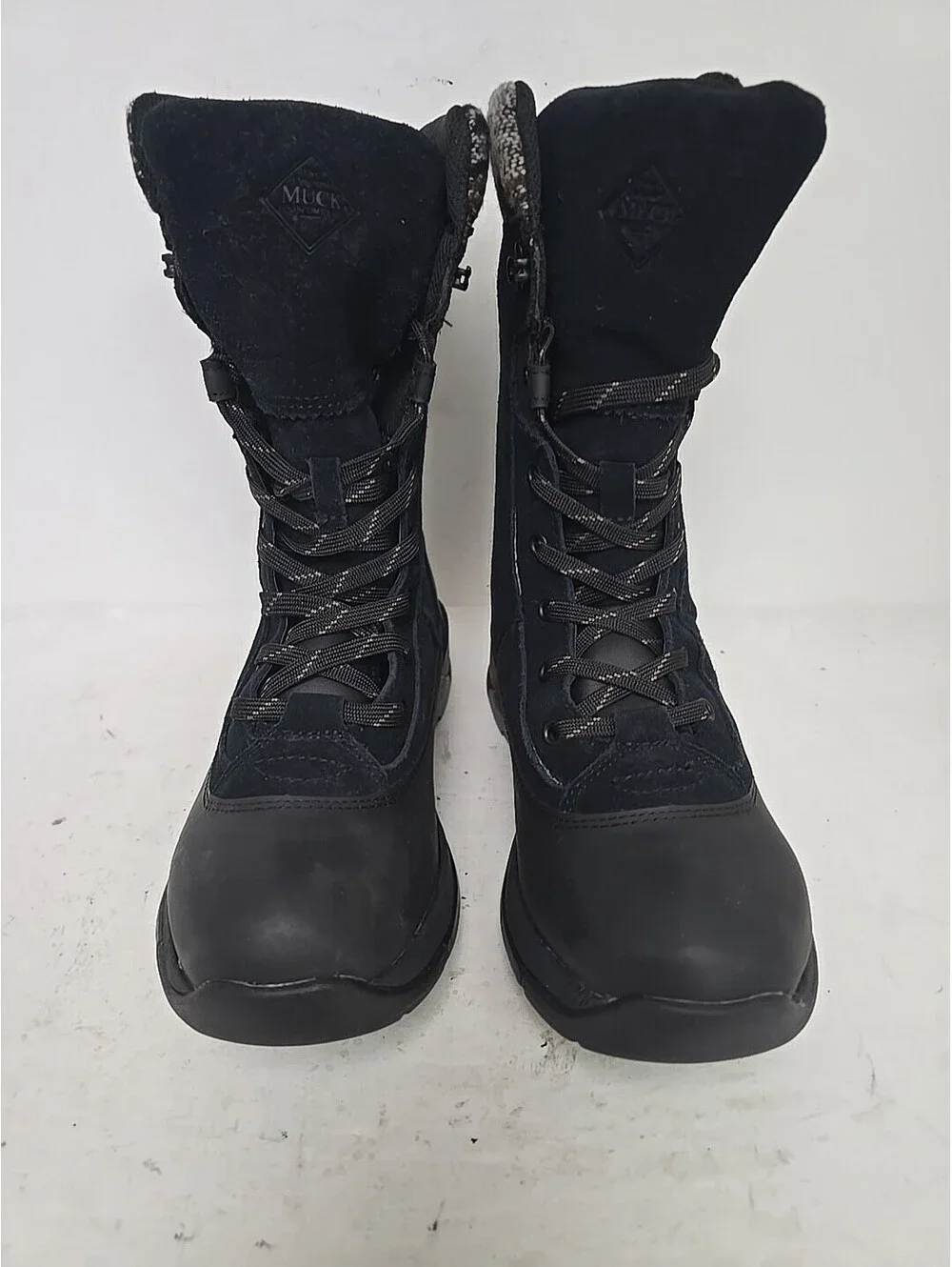 Muck Boots Women's Apres Lace V2 Leather Waterproof Boot Black Size 7.5M